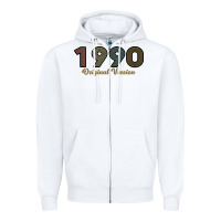 White Womens 30 Years Old 1990 Zipper Hoodie - Bettercallsaul