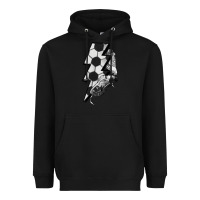 Black Lightning bolt Soccer Heavyweight Hoodie - HowdyJamesFarm