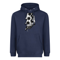Navy Lightning bolt Soccer Heavyweight Hoodie - HowdyJamesFarm
