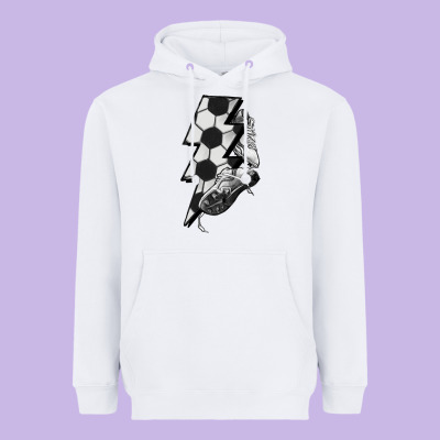 Lightning Bolt Soccer Heavyweight Hoodie Designed By Howdyjamesfarm