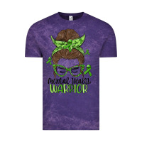 Cloud Purple messy bun mental health warrior Vintage Tee - MaliasSmallBusiness