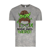 Cloud Rock messy bun mental health warrior Vintage Tee - MaliasSmallBusiness
