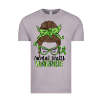Vintage Zinc messy bun mental health warrior Vintage Tee - MaliasSmallBusiness
