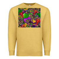 Antique Gold mardi gras hearts Premium Sweatshirt - CowGirlArtShop