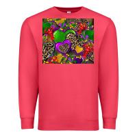 Cardinal mardi gras hearts Premium Sweatshirt - CowGirlArtShop