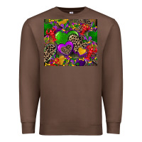 Chestnut mardi gras hearts Premium Sweatshirt - CowGirlArtShop