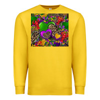 Lemon mardi gras hearts Premium Sweatshirt - CowGirlArtShop