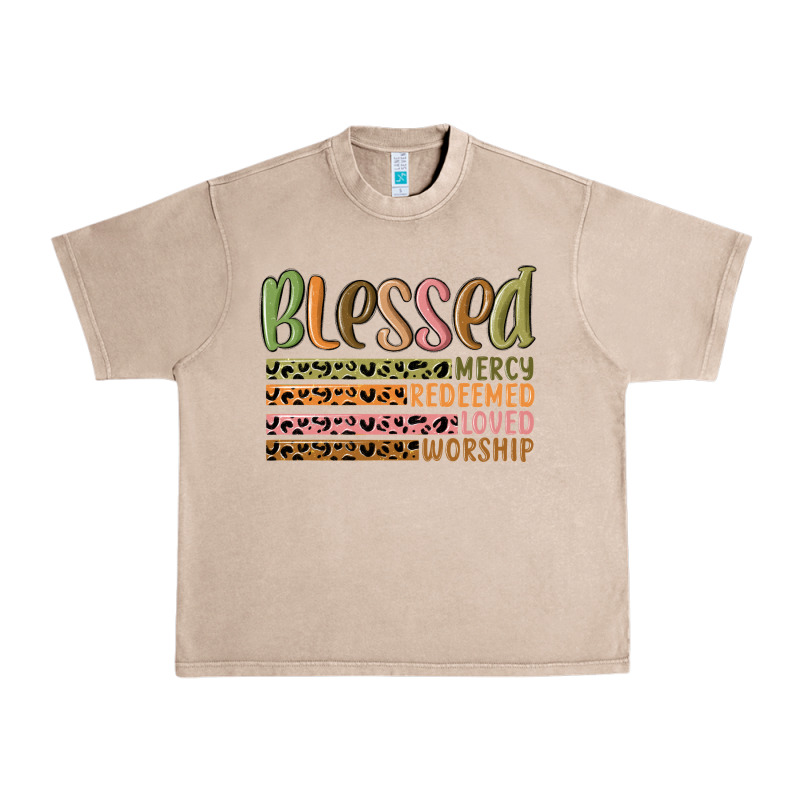 Retro Blessed Redeemed Quotes Urban Heavy Tee by MaliasSmallBusiness | Teevron