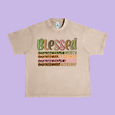 Retro Blessed Redeemed Quotes Urban Heavy Tee Designed By Maliassmallbusiness