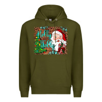 Army Green holly jolly Premium Hoodie - JahusDesignShop