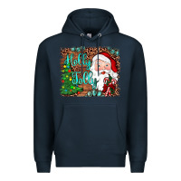 Navy holly jolly Premium Hoodie - JahusDesignShop