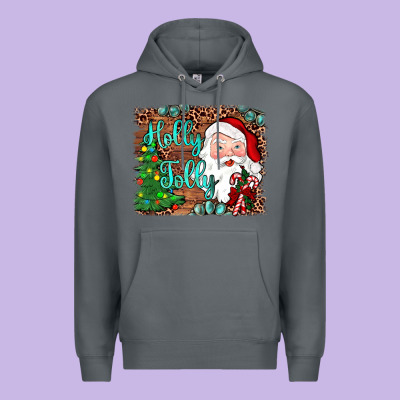 Holly Jolly Premium Hoodie Designed By Jahusdesignshop