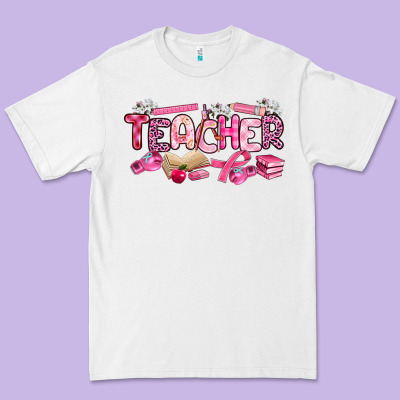 Breast Cancer Teacher Premium Tee Designed By Artiststas