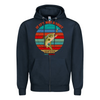 Navy If It's Not About Fishing I'm Not Interested Zipper Hoodie - Bettercallsaul