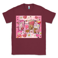 Burgundy cafecito y chisme valentine's day Classic Tee - MaliasSmallBusiness