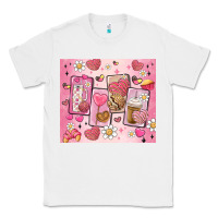 White cafecito y chisme valentine's day Classic Tee - MaliasSmallBusiness