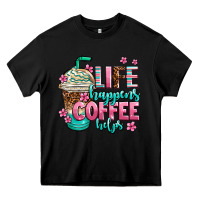 Black life happens coffee  helps Heavy Core Tee - AdoDesignShop