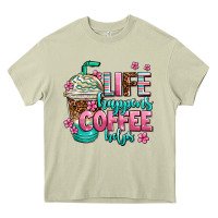 Mossy life happens coffee  helps Heavy Core Tee - AdoDesignShop
