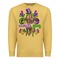Antique Gold mardi gras fleur de lis Premium Sweatshirt - CowGirlArtShop