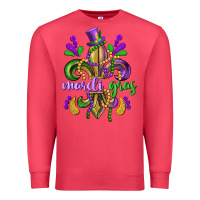 Cardinal mardi gras fleur de lis Premium Sweatshirt - CowGirlArtShop