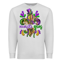 Dove Grey mardi gras fleur de lis Premium Sweatshirt - CowGirlArtShop