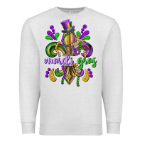 Oatmeal Heather mardi gras fleur de lis Premium Sweatshirt - CowGirlArtShop