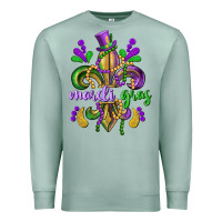 Seafoam mardi gras fleur de lis Premium Sweatshirt - CowGirlArtShop