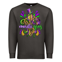 Smoke mardi gras fleur de lis Premium Sweatshirt - CowGirlArtShop