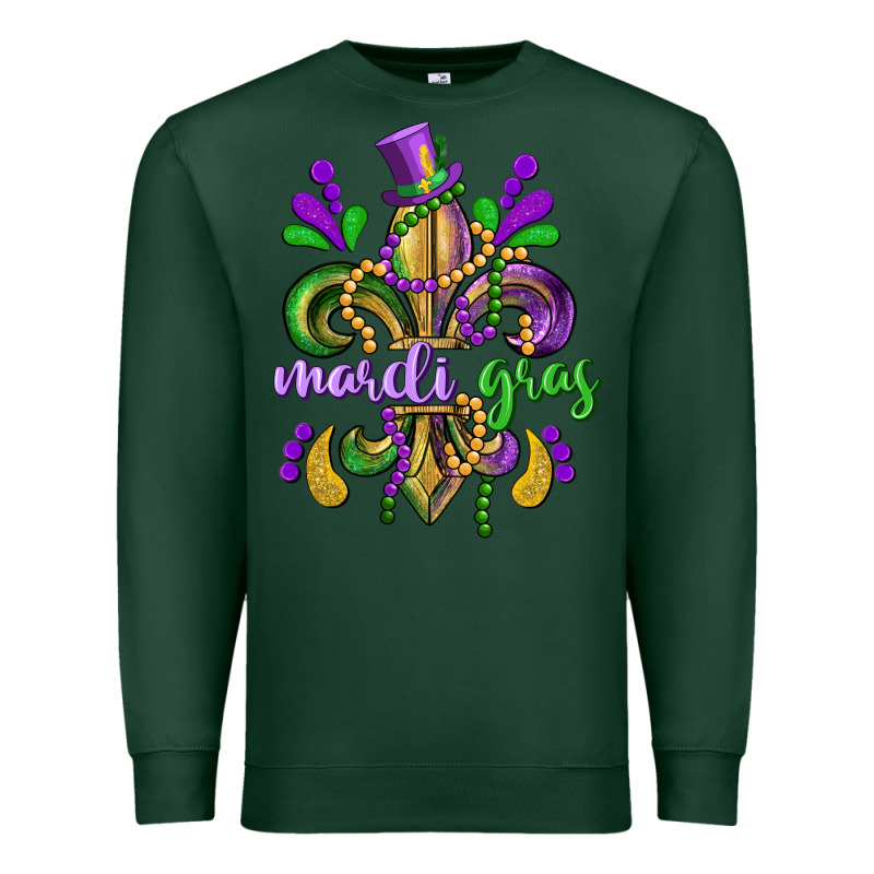 Mardi Gras Fleur De Lis Premium Sweatshirt by CowGirlArtShop | Teevron