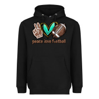 Black Peace love football Heavyweight Hoodie - HowdyJamesFarm