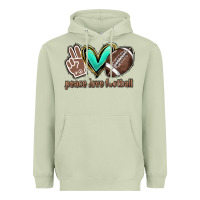 Matcha Peace love football Heavyweight Hoodie - HowdyJamesFarm