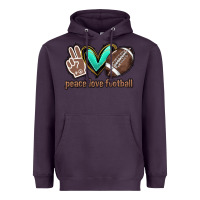 Peace Love Football Heavyweight Hoodie | Teevron