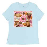 Baby Blue cafecito y chisme. Ladies Tee - JahusDesignShop