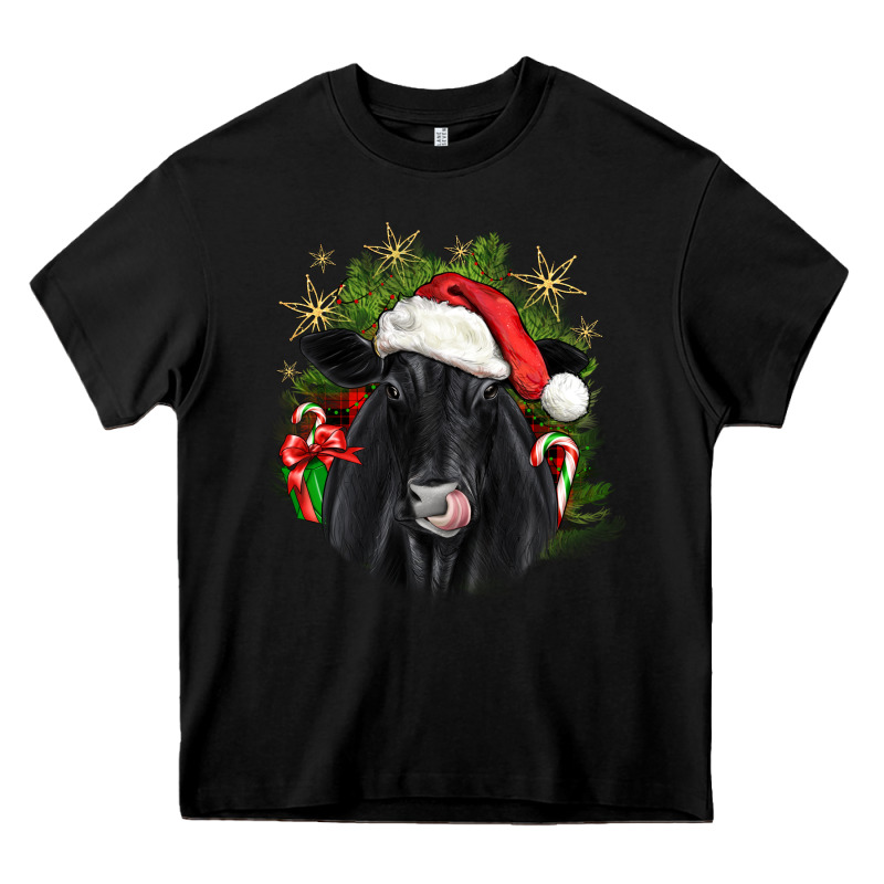 Christmas Black Angus Heavy Core Tee by JahusDesignShop | Teevron