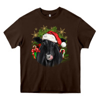 Chocolate Brown christmas black angus Heavy Core Tee - JahusDesignShop