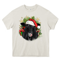 Cream christmas black angus Heavy Core Tee - JahusDesignShop