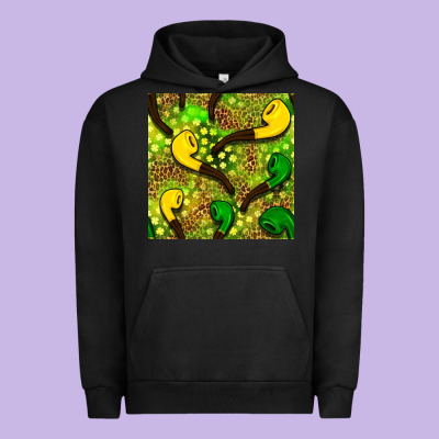 St. Patrick's Pipe Pattern Digital Paper Urban Hoodie Designed By Bundleandbundleshop