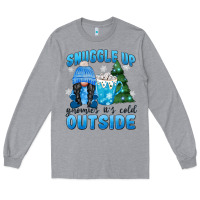 Heather Grey snuggle up gnomies it's cold outside Long Sleeve Tee - MaliasSmallBusiness