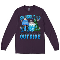 Plum snuggle up gnomies it's cold outside Long Sleeve Tee - MaliasSmallBusiness