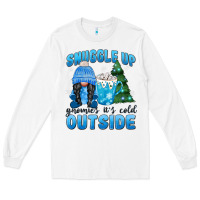 White snuggle up gnomies it's cold outside Long Sleeve Tee - MaliasSmallBusiness
