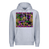 Heather Grey mardi gras fleur de lis Premium Hoodie - CowGirlArtShop