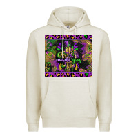 Oatmeal Heather mardi gras fleur de lis Premium Hoodie - CowGirlArtShop