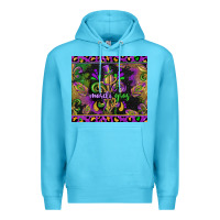 Ocean Blue mardi gras fleur de lis Premium Hoodie - CowGirlArtShop
