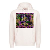 Pale Pink mardi gras fleur de lis Premium Hoodie - CowGirlArtShop