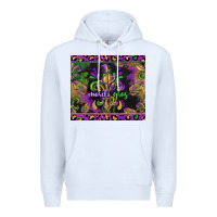 White mardi gras fleur de lis Premium Hoodie - CowGirlArtShop