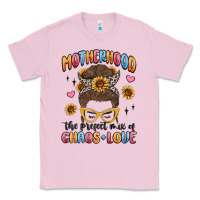 Bubblegum Pink motherhood the perfect mix of chaos and love Classic Tee - MaliasSmallBusiness