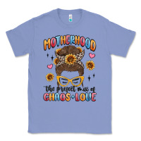 Colony Blue motherhood the perfect mix of chaos and love Classic Tee - MaliasSmallBusiness