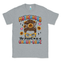 Heather Grey motherhood the perfect mix of chaos and love Classic Tee - MaliasSmallBusiness