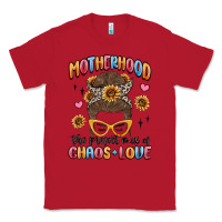 Red motherhood the perfect mix of chaos and love Classic Tee - MaliasSmallBusiness