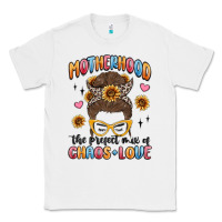 White motherhood the perfect mix of chaos and love Classic Tee - MaliasSmallBusiness